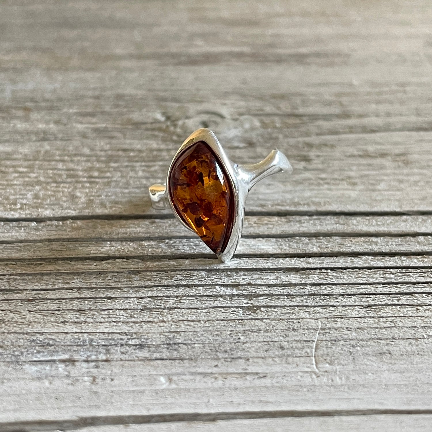 cognac amber ring