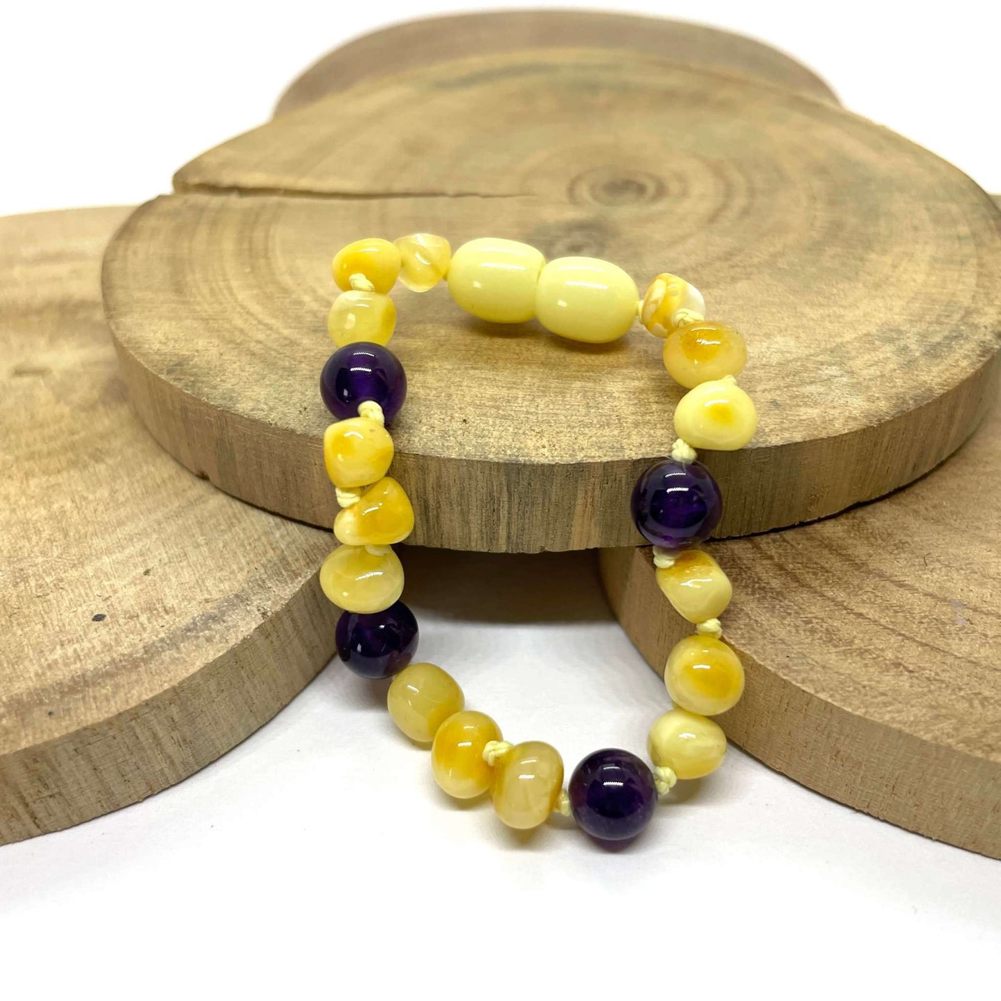 Amethyst and Amber Bracelet/ Anklet