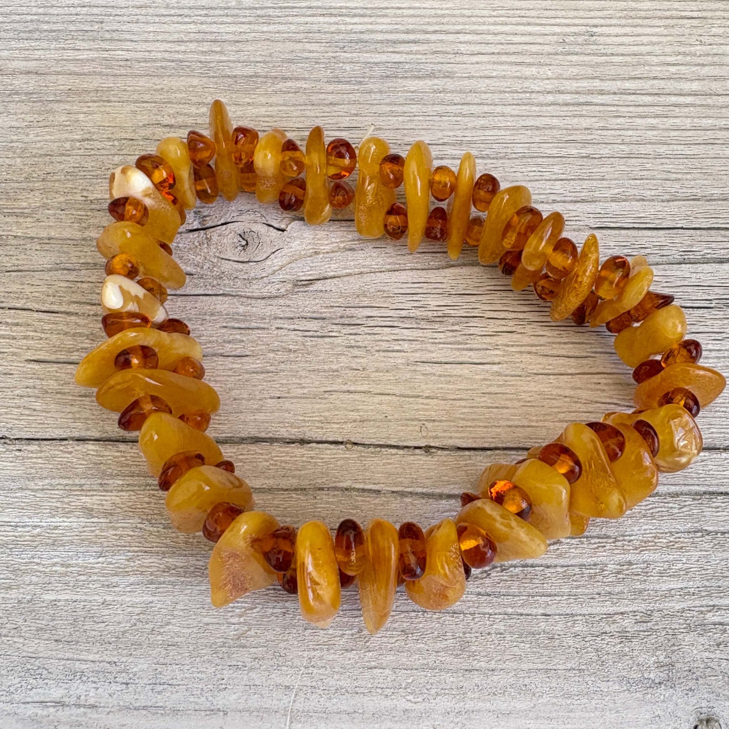 butterscotch and cognac adjustable amber bracelet