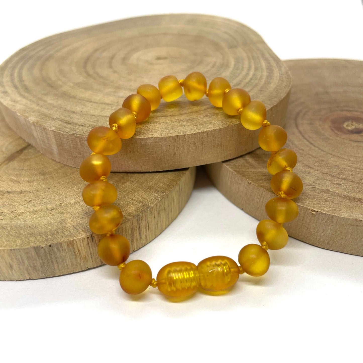 raw honey beaded amber bracelet ad anklet