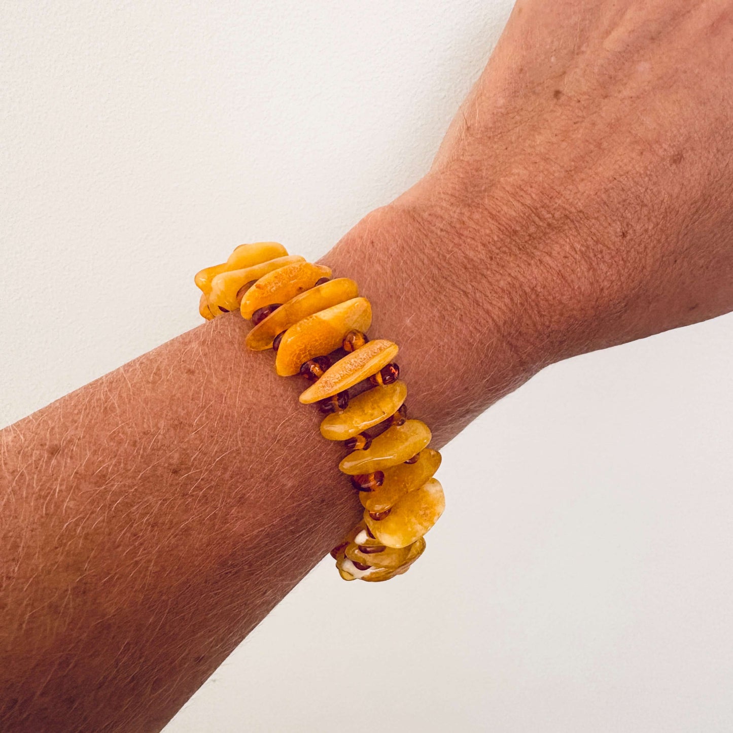 mixed coloured baltic amber bracelet