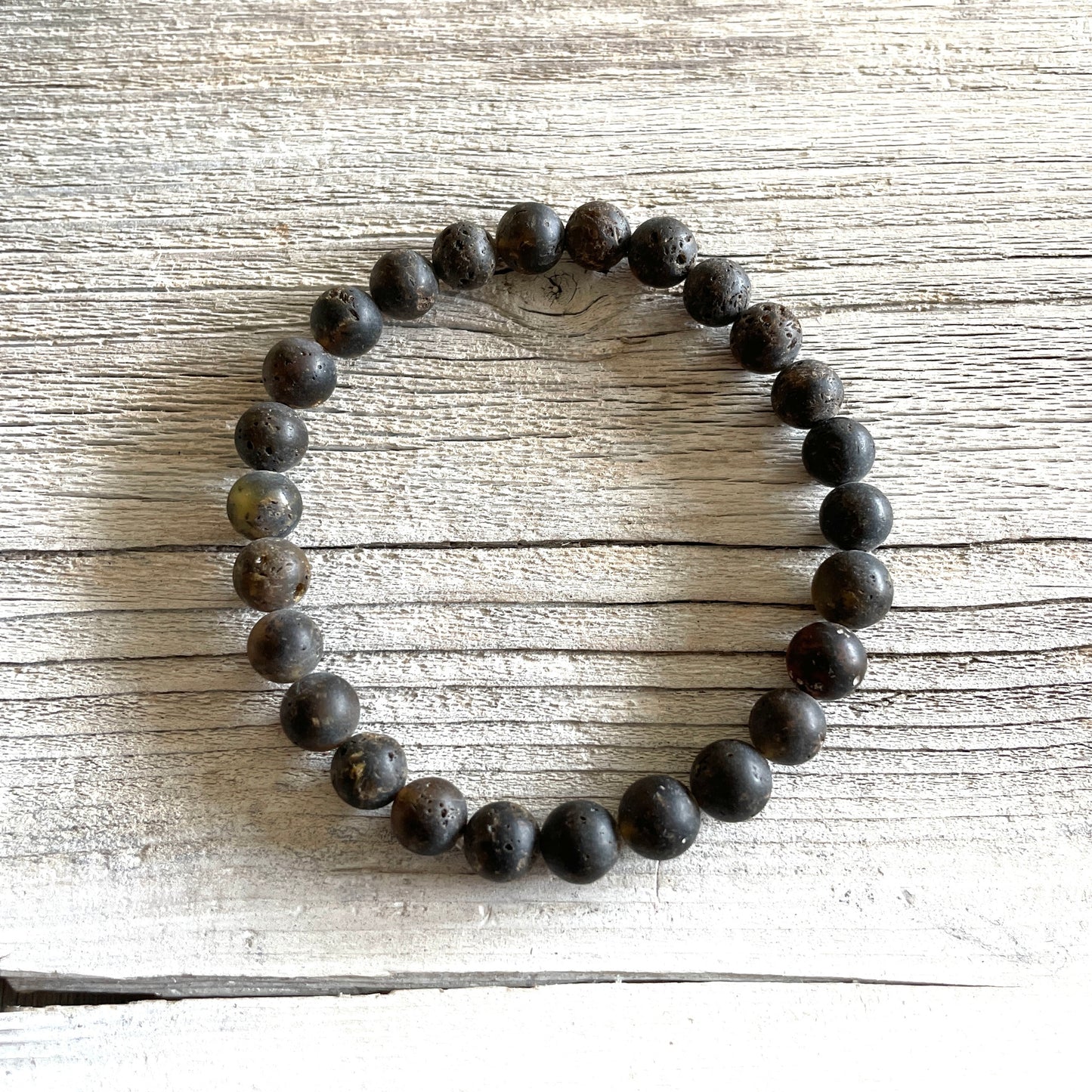 baltic amber dark green bracelet