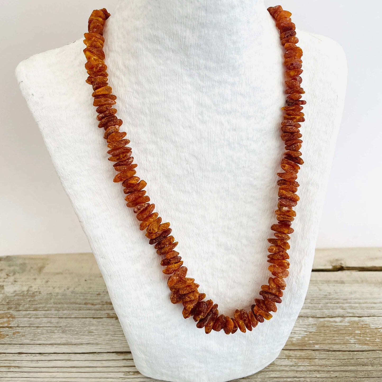 Natural raw Baltic amber honey necklace