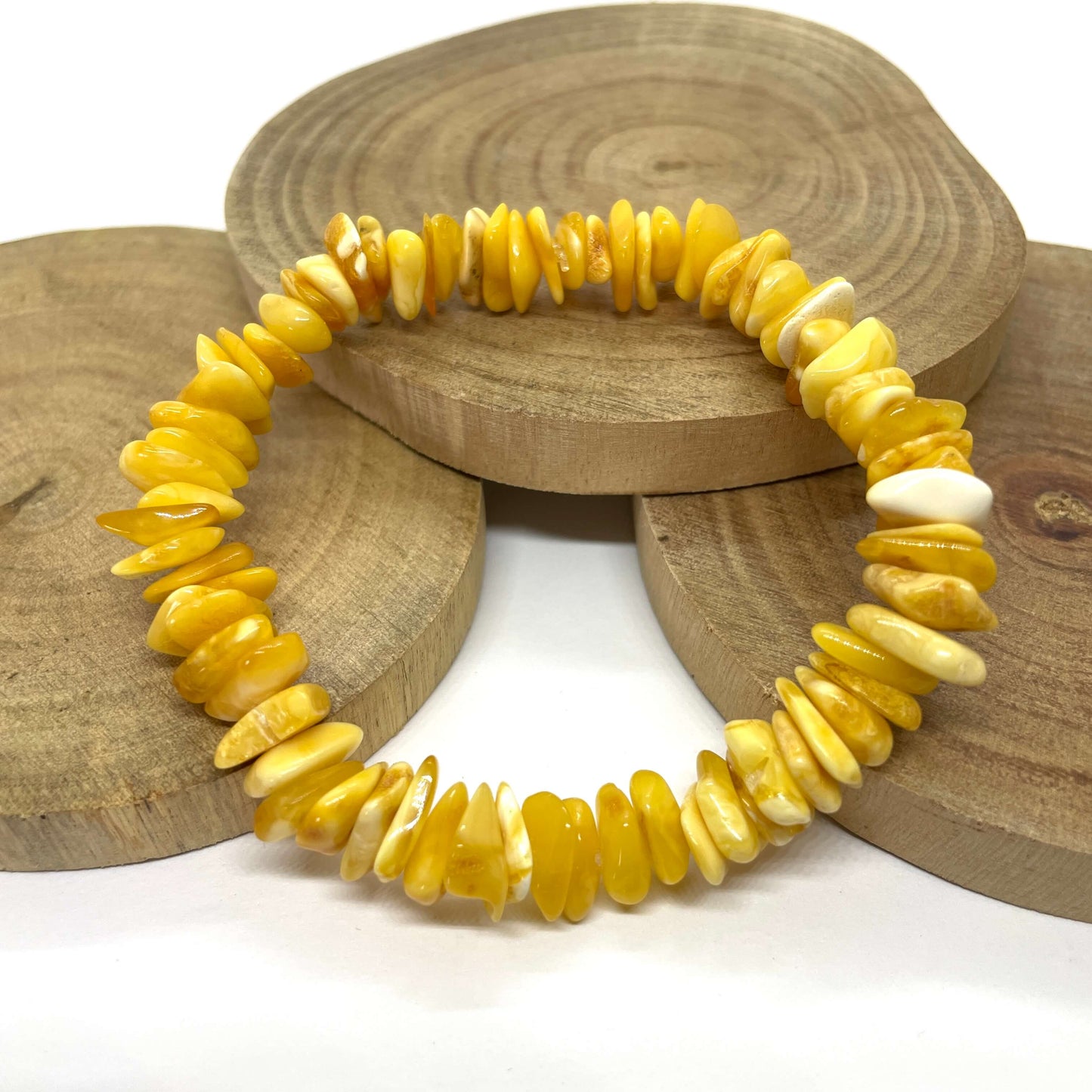 natural amber beaded butterscotch bracelet