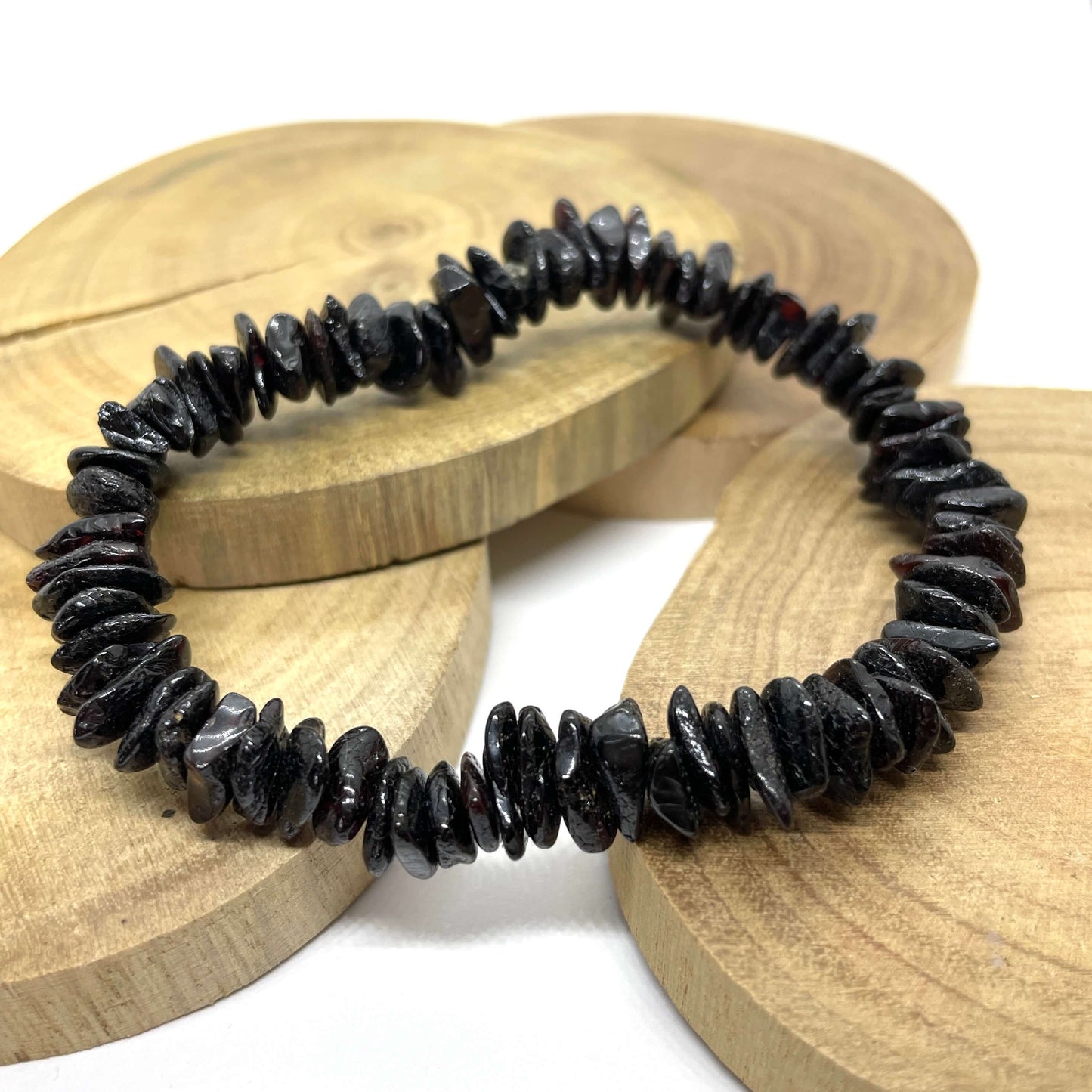 cherry beaded amber bracelet