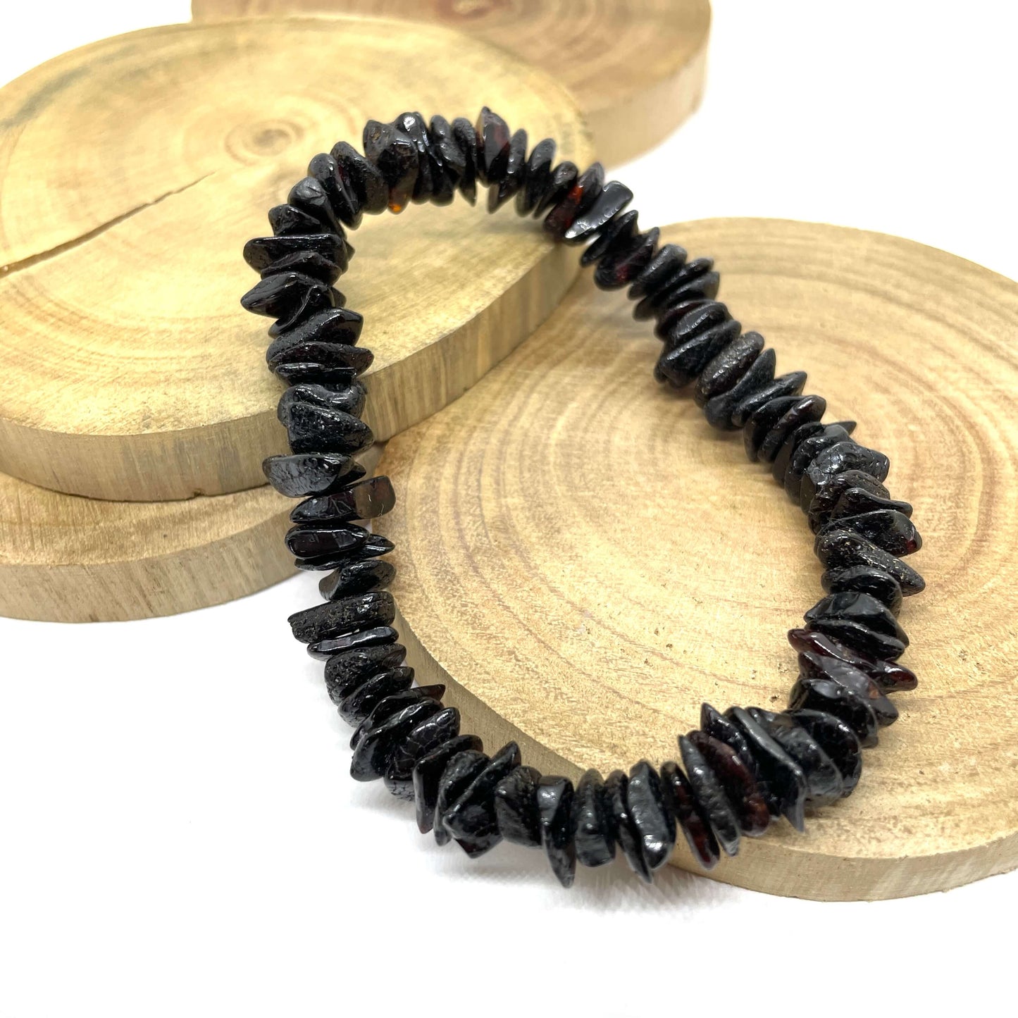 cherry beaded amber bracelet
