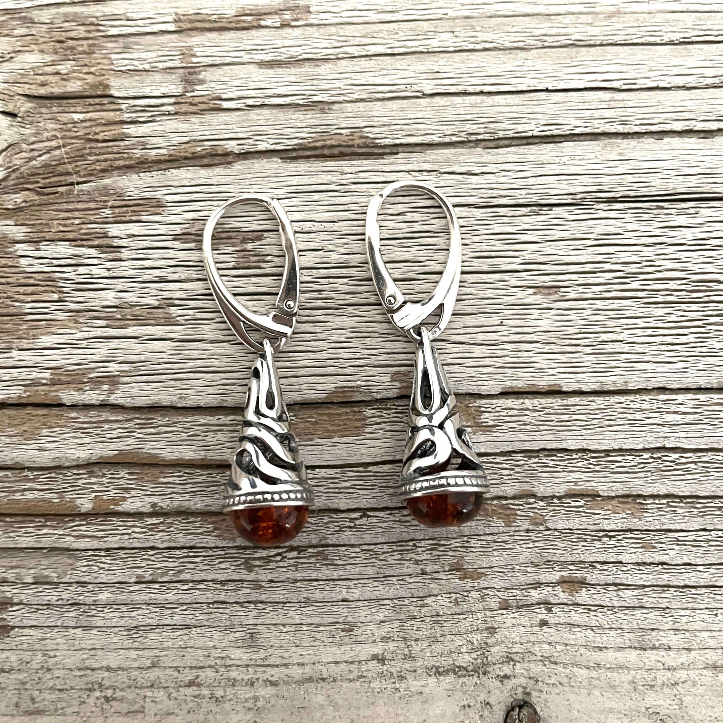 cognac amber dangle earrings earrings