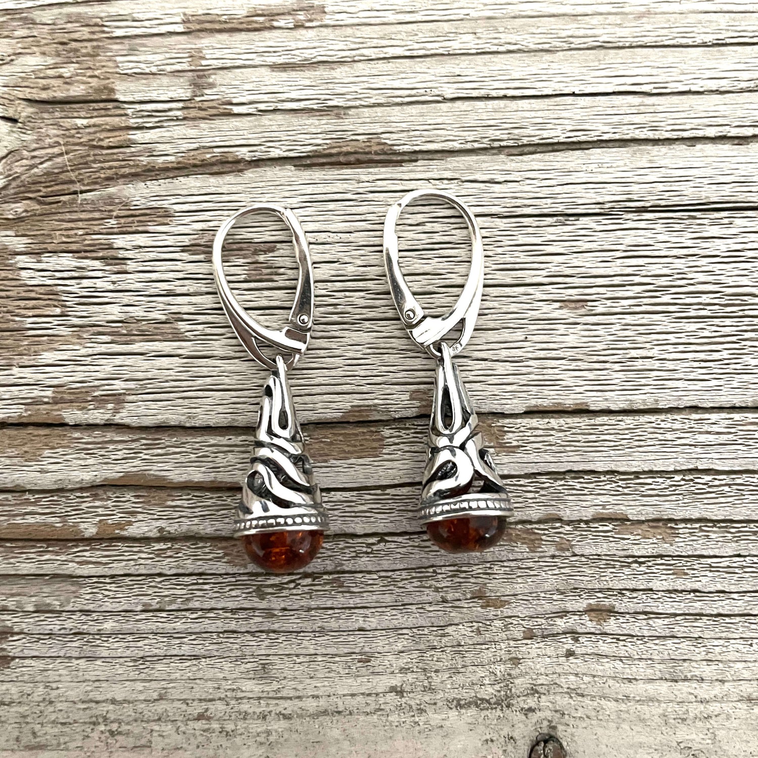cognac amber dangle earrings earrings