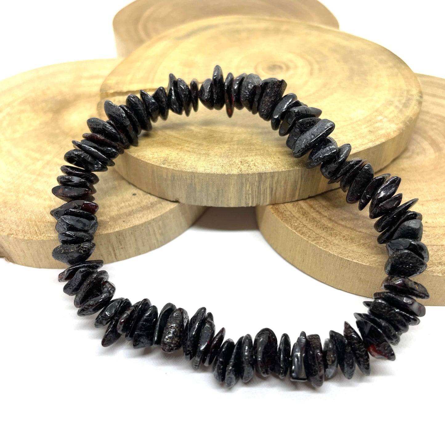 cherry beaded amber bracelet