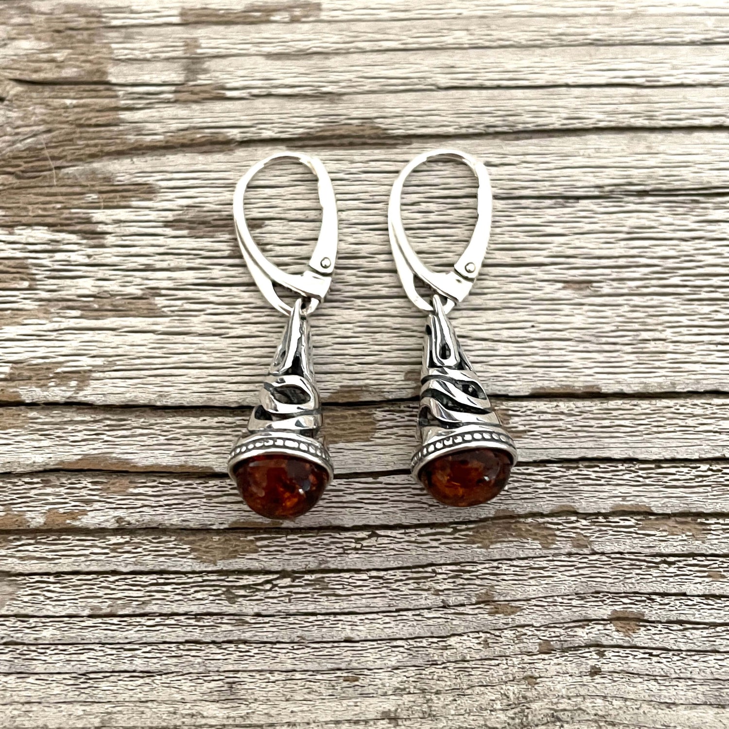 cognac amber dangle earrings earrings