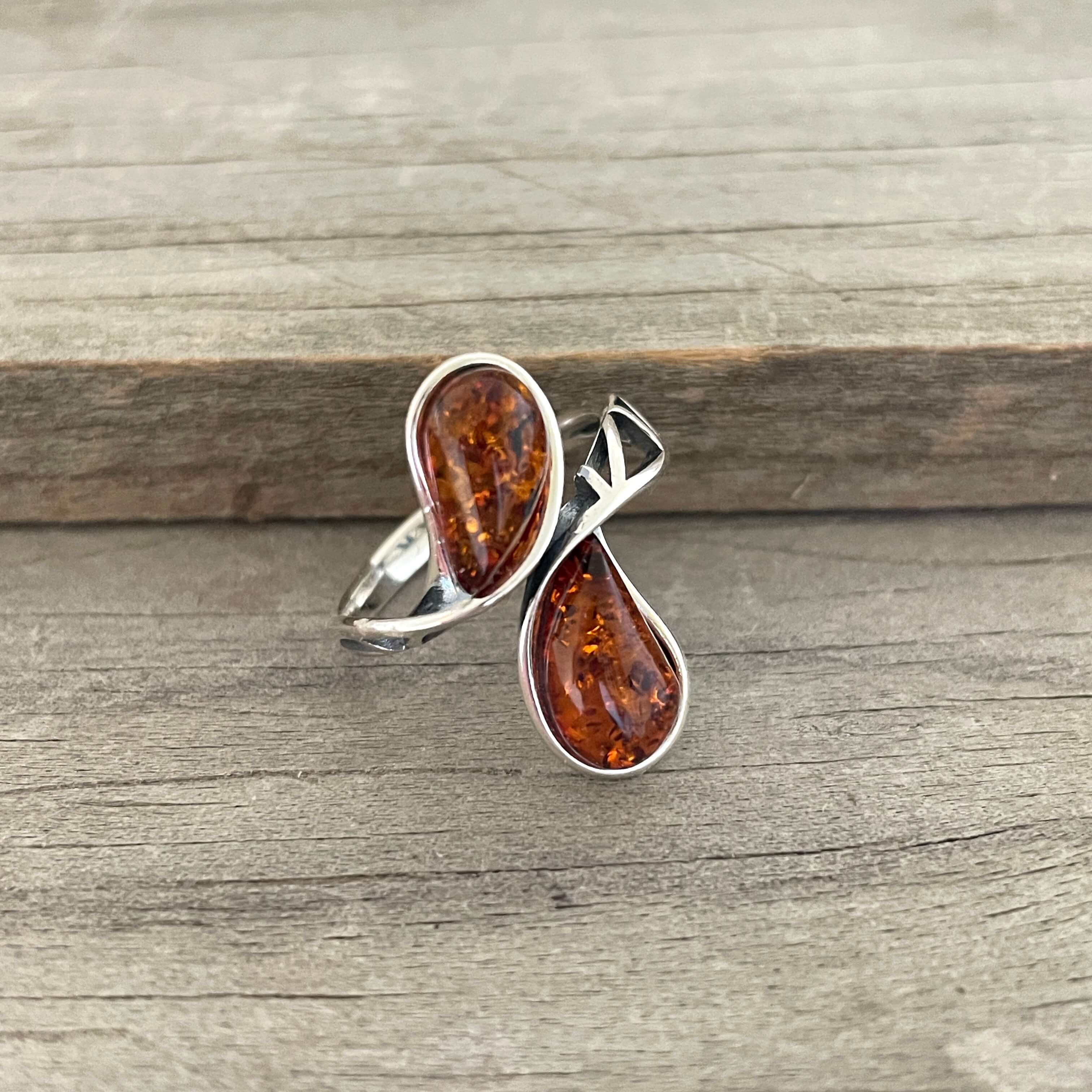 Real on sale amber ring