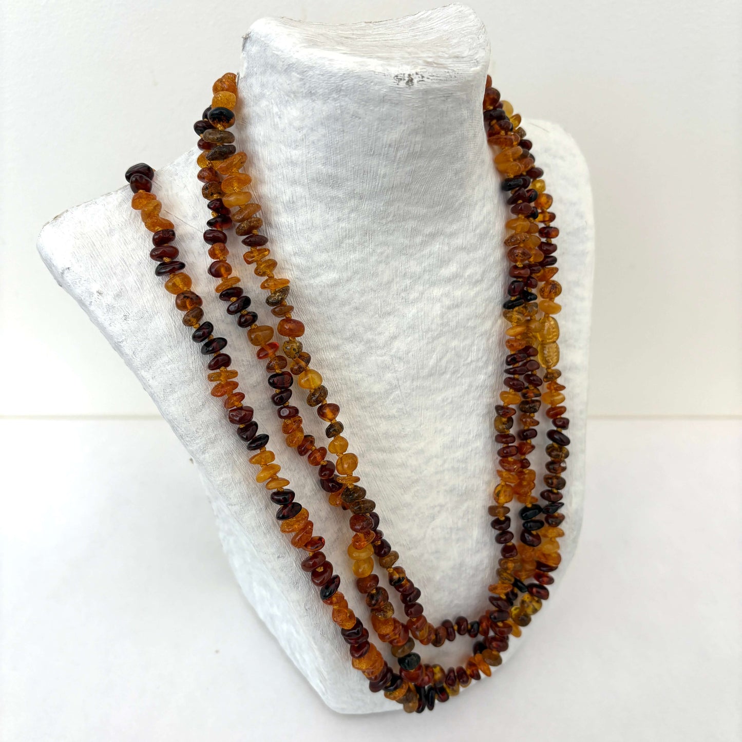 Natural Beaded Amber Necklace