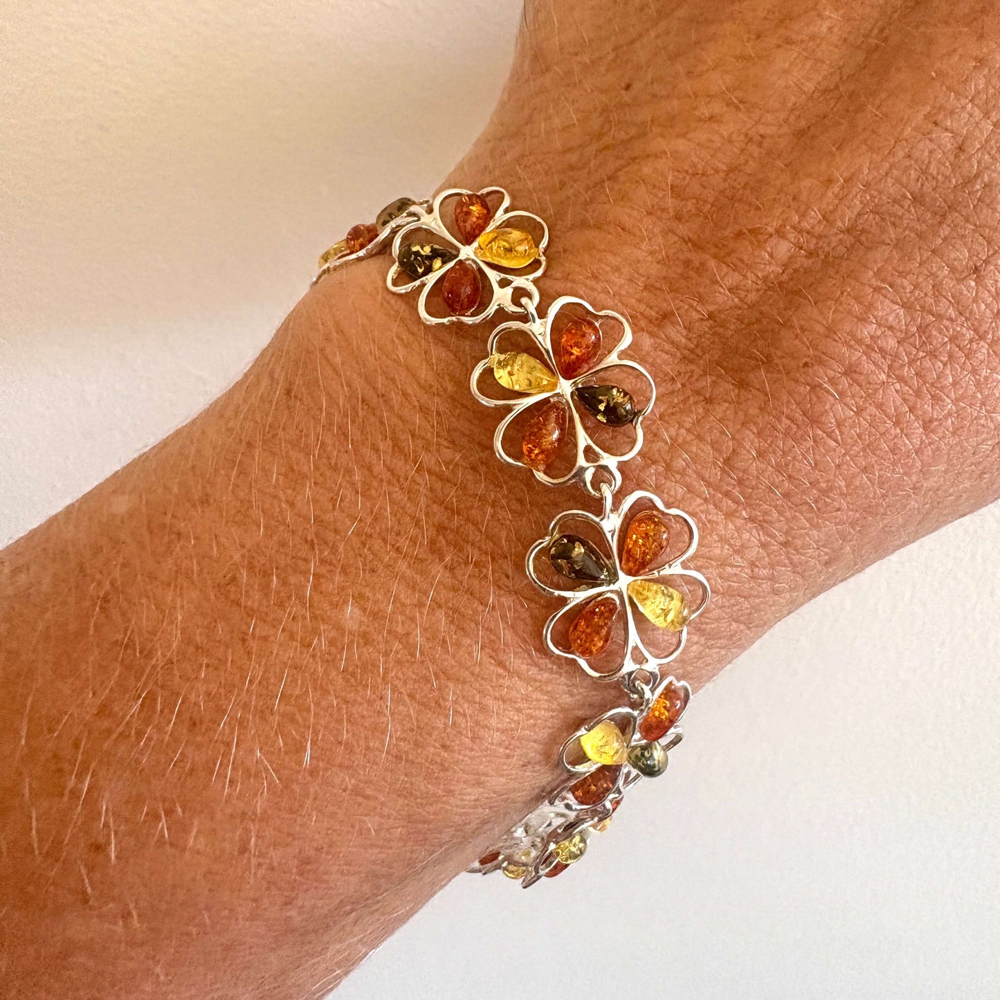 Amber Flower Bracelet