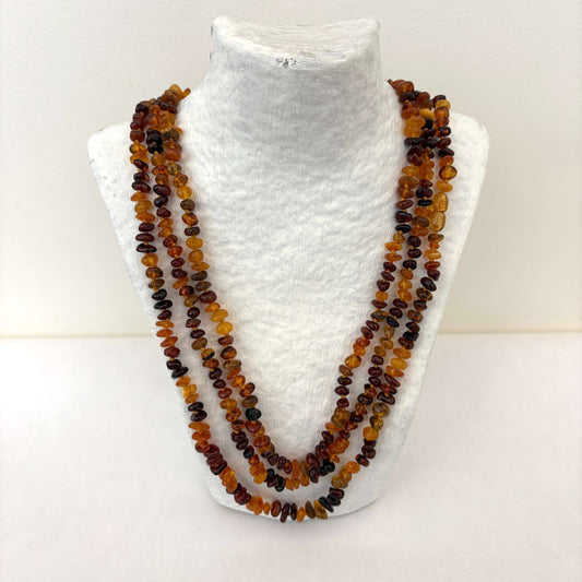 Natural Beaded Amber Necklace