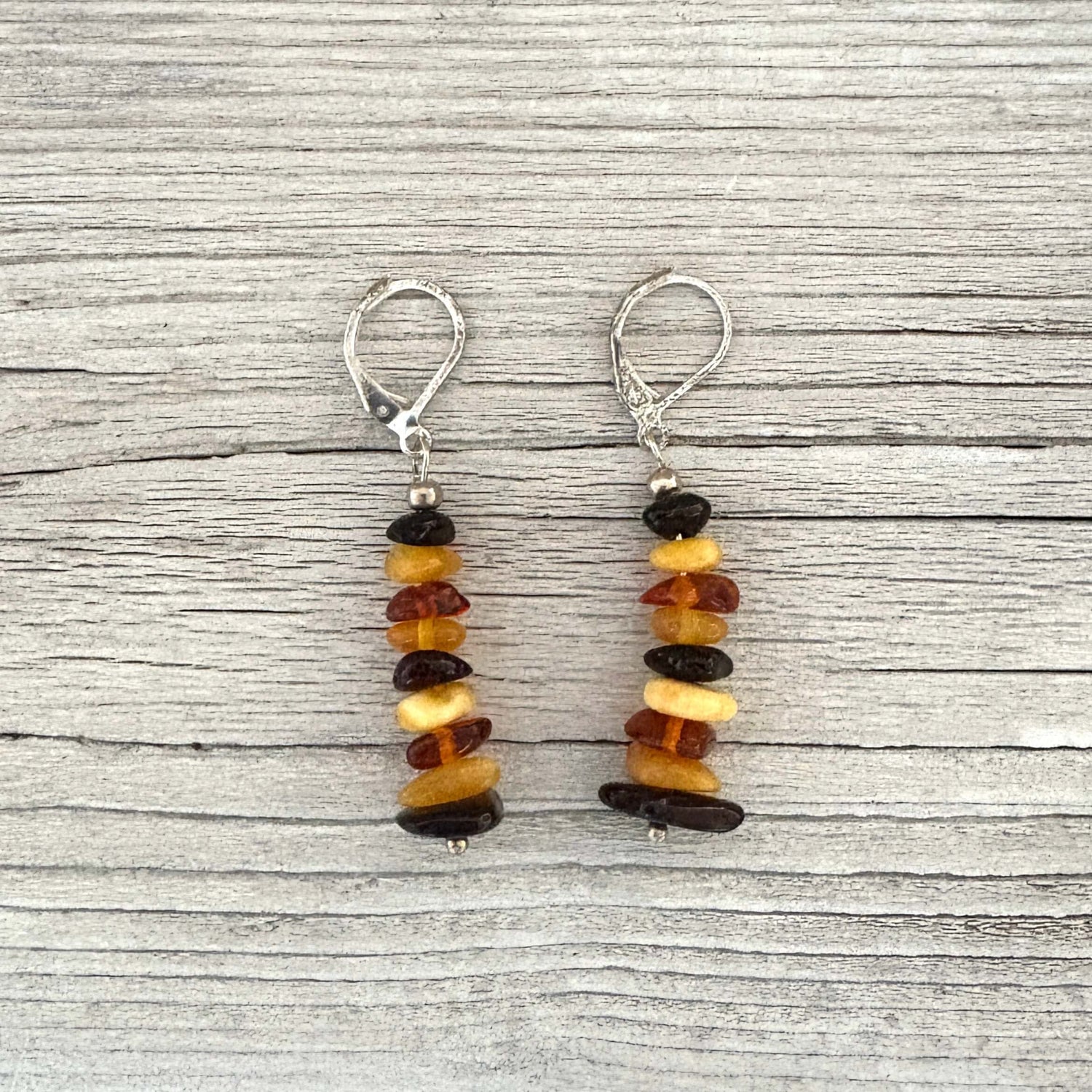 long dangle amber earrings
