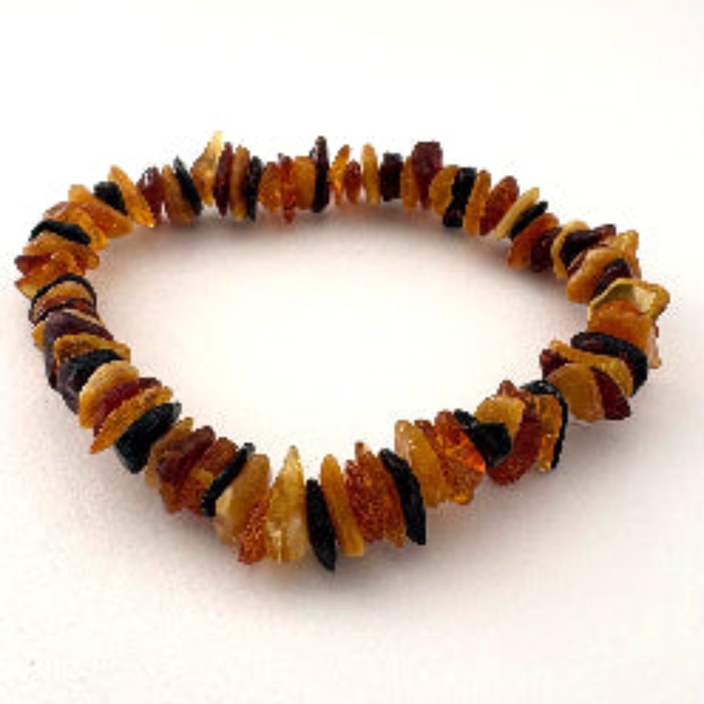 Mixed coloured amber braceet