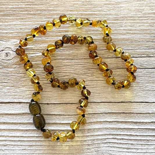 Green Amber Teething Necklace