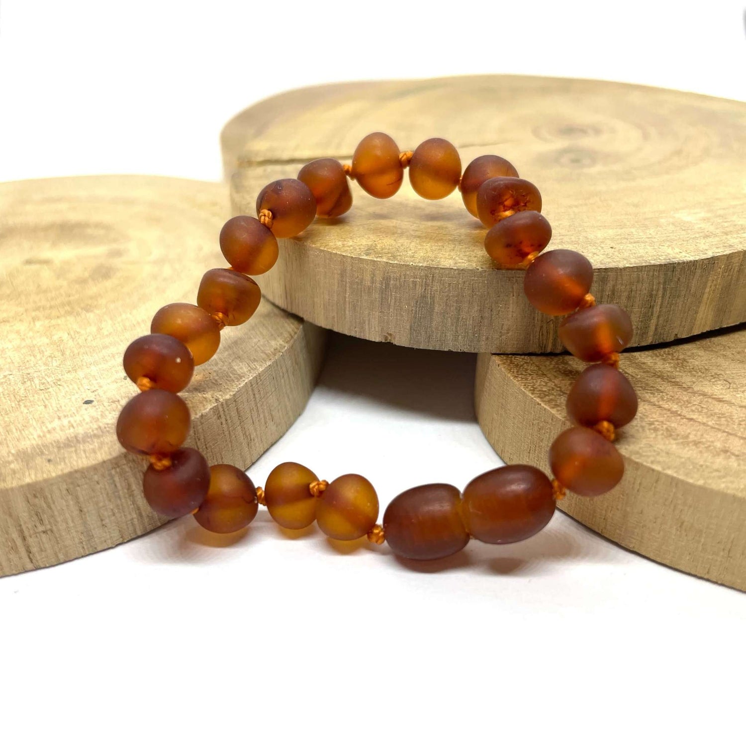 raw cognac amber bracelet