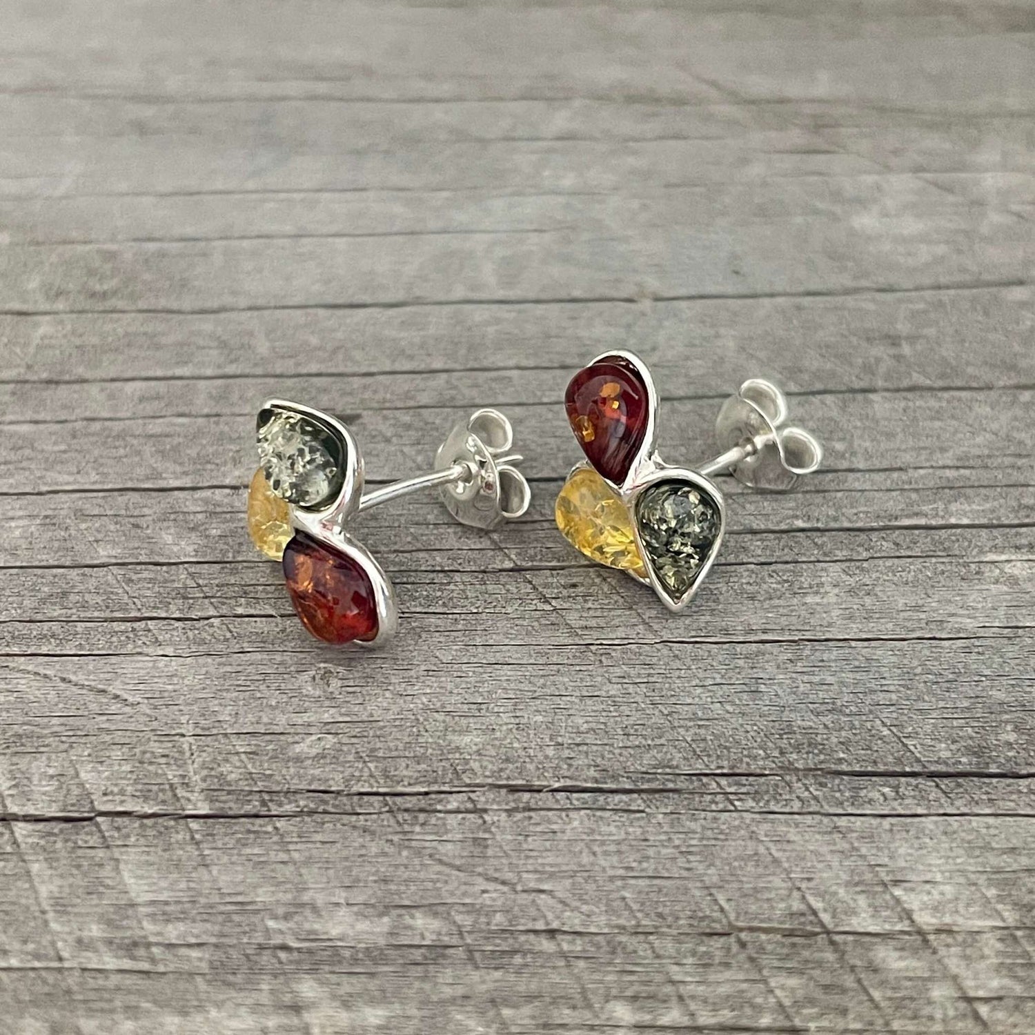 Baltic amber deals stud earrings