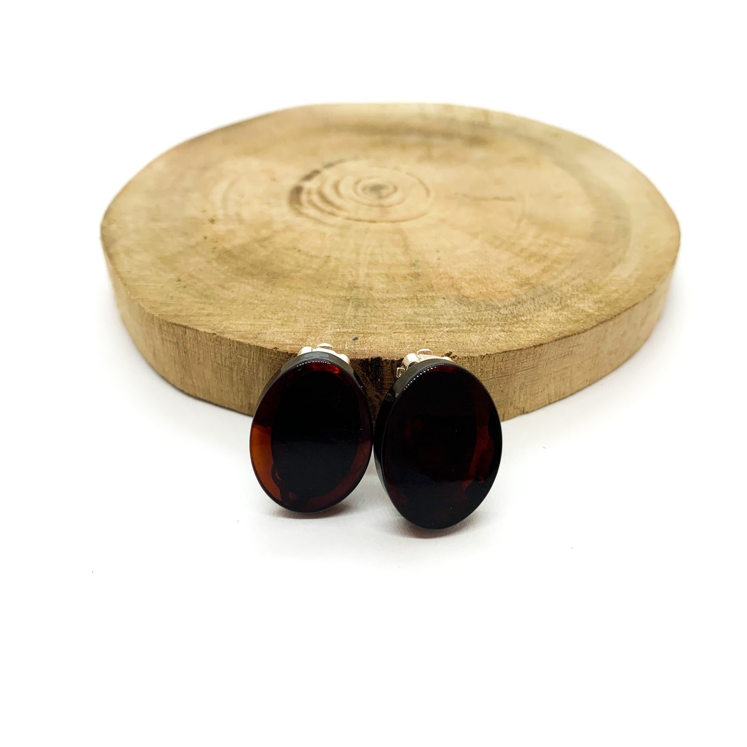 cherry amber earrings: