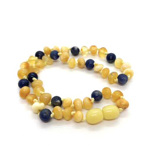 Yellow amethyst baby beaded necklace